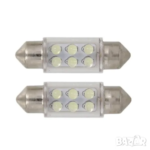 LED крушки 12V 6 SMD 2 броя за интериор, снимка 4 - Аксесоари и консумативи - 55865047