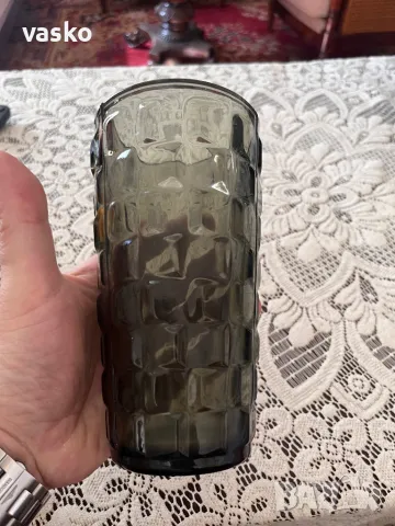 Стара ваза-стъклена, снимка 5 - Вази - 49401031