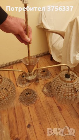 Кристален полилей - 2бр., снимка 2 - Полилеи - 41166079