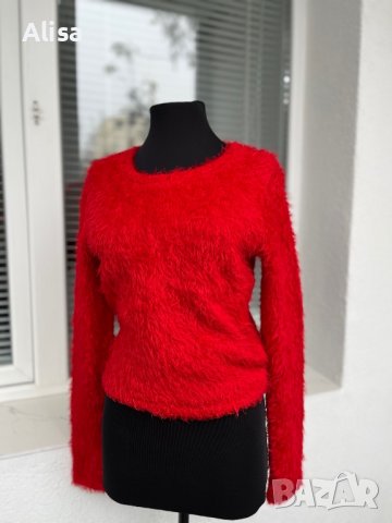 Червена блуза, снимка 5 - Блузи с дълъг ръкав и пуловери - 38897117