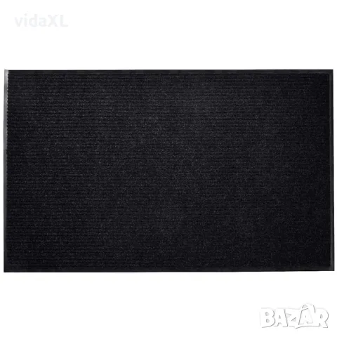 vidaXL Изтривалка за врата, черна, 90 x 120 см, PVC