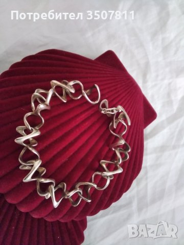 Сребърна гривна, снимка 3 - Гривни - 41703562