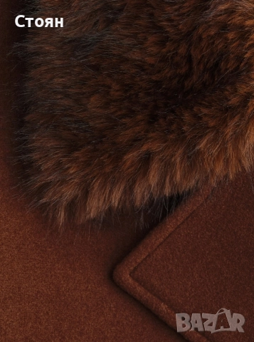 Късо Палто с пухкава яка H&M, снимка 2 - Палта, манта - 51719453