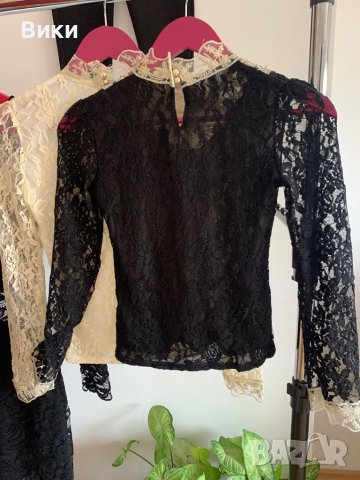 Дамска блуза в черно и бяло, снимка 6 - Блузи с дълъг ръкав и пуловери - 41404726