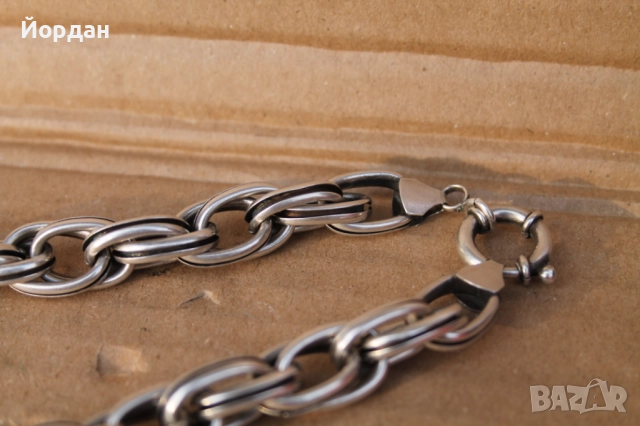 Мъжки сребърен ланец/синджир, снимка 5 - Колиета, медальони, синджири - 52496041