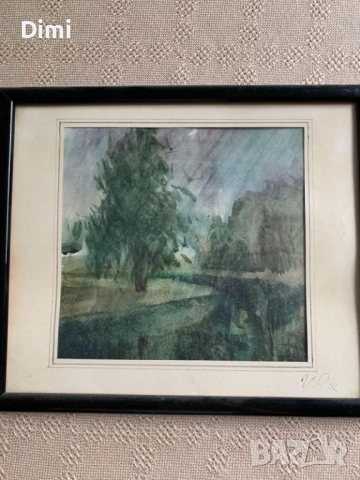 ИВАН РЯБОВ акварел пейзаж, снимка 2 - Картини - 52838003