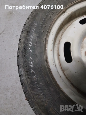 продавам стоманена джанта с гума 175/70R13 , снимка 2 - Гуми и джанти - 53757045