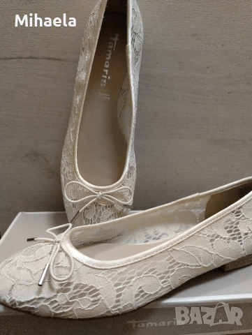 Дамски балеринки, Тамарис, 38, снимка 2 - Дамски елегантни обувки - 51552843