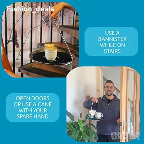 Нова Тава за сервиране с една ръка Поднос с дръжка Табла храна напитки, снимка 4 - Други стоки за дома - 41260009