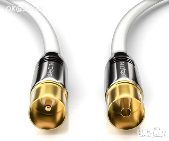 Deleycon TV Cable Straight/Straight – Gold 1M, снимка 7 - Части и Платки - 48976756