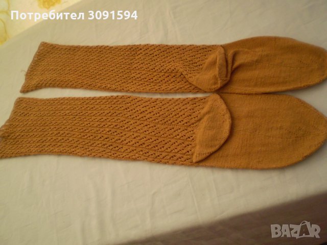 Ретро плетени памучни  дамски чорапи, снимка 2 - Дамски чорапи - 34417443