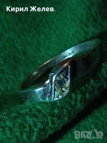 СТАР СКЪПОЦЕНЕН СРЕБЪРЕН ПРЪСТЕН с ФАСЕТИРАН СИН ЦИРКОНИЙ ЮВЕЛИРНА РЪЧНА РАБОТА СРЕБРО 25865, снимка 7 - Антикварни и старинни предмети - 34646883