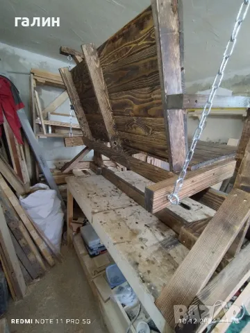 градинска люлка от чам , снимка 4 - Градински мебели, декорация  - 48302876