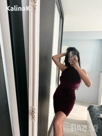 Рокля Бордо , снимка 3 - Рокли - 53572878