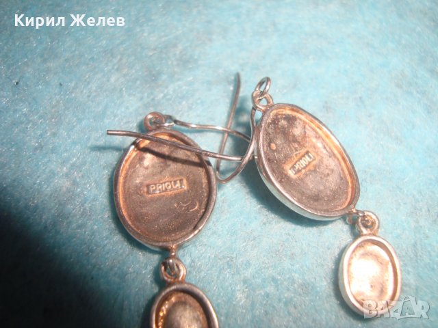 PRIOLI ЕМАЙЛИРАНИ СРЕБЪРНИ МАРКОВИ ОБЕЦИ СРЕБРО 925 БУТИКОВИ АРТ ИЗРАБОТКА 25745, снимка 5 - Обеци - 35736366