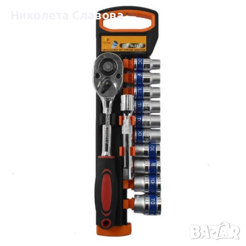 🔧 Комплект камъни + тресчотка и удължител 1/2″ – 12 части, снимка 4 - Други инструменти - 51611660