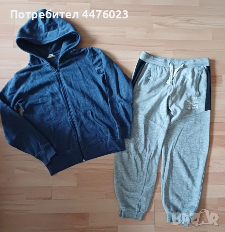 Спортни дрехи, суичър с качулка и долнище за възраст 12-14г