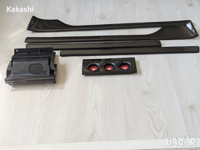 Интериорни карбонови лайсни за Audi 80 Ауди 80, снимка 3 - Части - 53728153