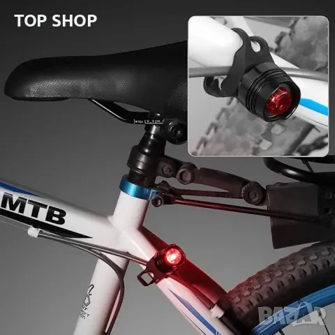 водоустойчиви предни фарове за колоездене, червени задни светлини, снимка 7 - Аксесоари за велосипеди - 48785127