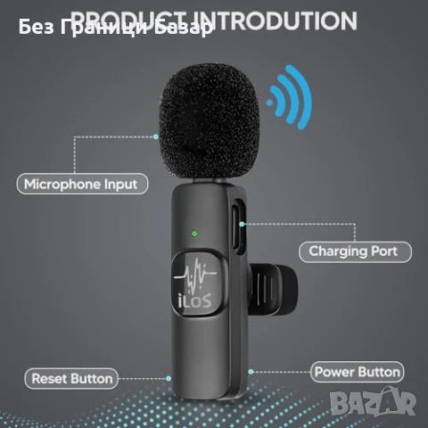 Нов Мини безжичен микрофон за влог, TikTok, Zoom, YouTube, 8 часа, снимка 5 - Микрофони - 51208304