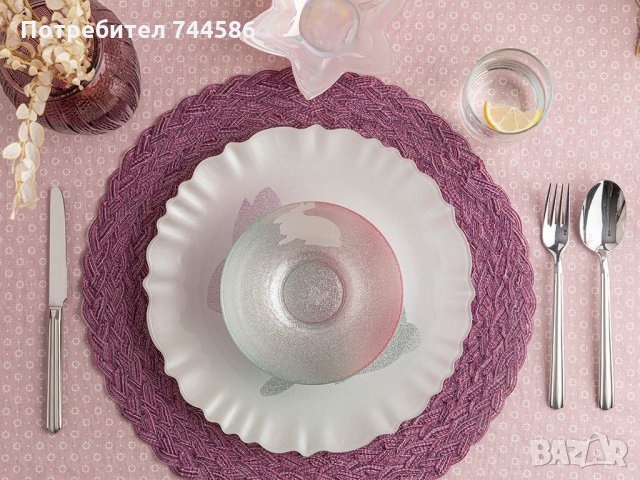 Великденски купи в розово 6 бр., снимка 2 - Прибори за хранене, готвене и сервиране - 35712011