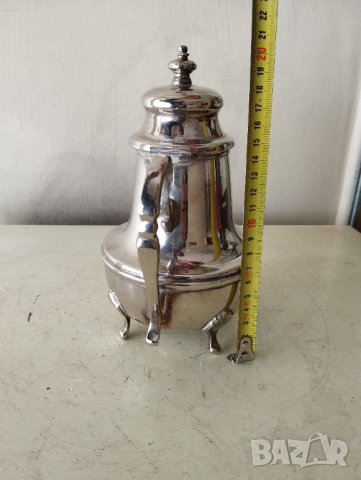 Посребрена метална кана,чайник, снимка 2 - Други ценни предмети - 42416345