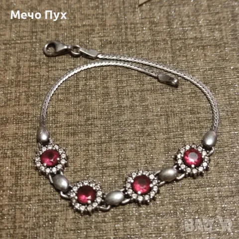 Сребърна гривна (299), снимка 7 - Гривни - 48350136