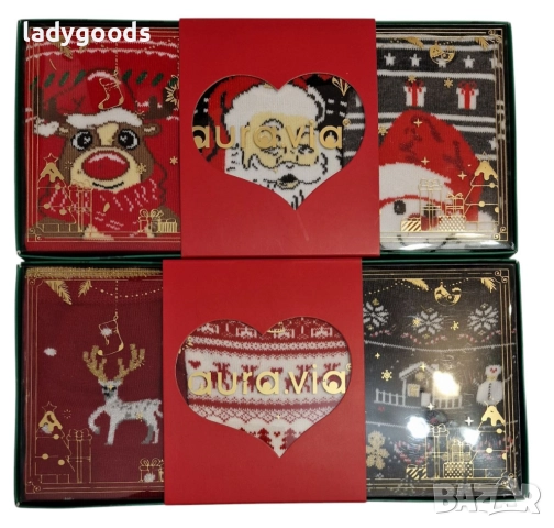 Коледни дамски чорапи.Модел 2., снимка 6 - Дамски чорапи - 52789511