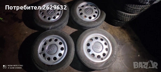 Джанти с гуми 15 цола за Ауди 5x112, снимка 2 - Гуми и джанти - 51695912