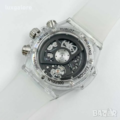 Мъжки часовник Hublot Big Bang Unico Transparent с кварцов механизъм, снимка 4 - Мъжки - 44174581