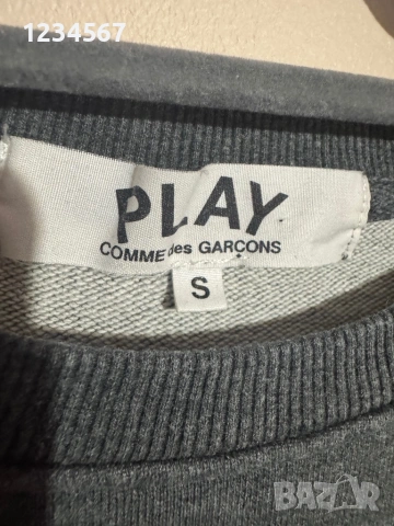 Play Comme des Garçons Classic Red Heart Long-sleeved T-shirt., снимка 3 - Блузи - 53101754