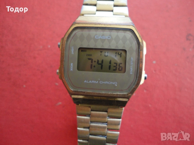 Позлатен часовник Casio, снимка 3 - Мъжки - 52640436