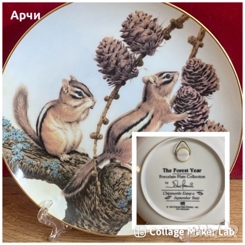 Колекционерски порцеланови чинии за стена, снимка 2 - Колекции - 53781722