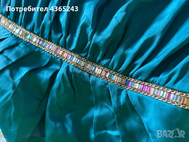 Чисто Нова! Дамска Дълга Елегантна Зелена Официална рокля за Нова Година Jack’s Размер 36/ S, снимка 5 - Рокли - 52611077