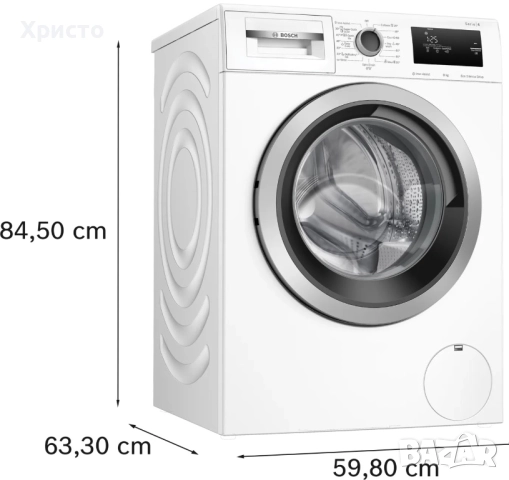 НОВО!!! Автоматична пералня Bosch WAN28060BY, 8 кг, 1400 об/мин, Клас A, EcoSilence Drive, снимка 2 - Перални - 52380603