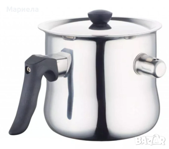 Млековарка 2.5/3L от неръждаема стомана, снимка 2 - Съдове за готвене - 53143187