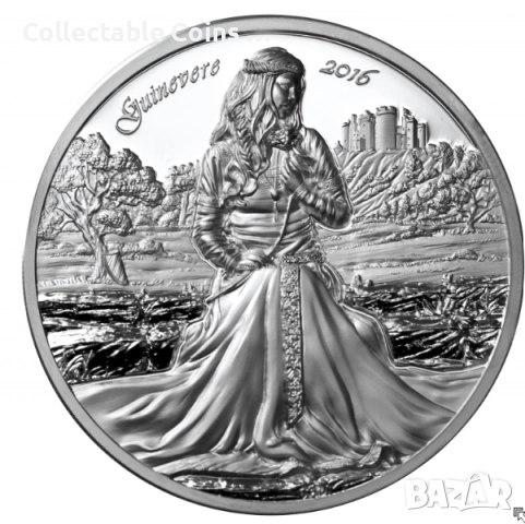 сребърна монета 2 oz Гуинивър 2016