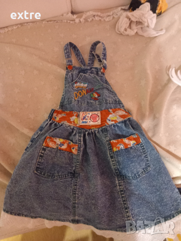 Детска дънкова рокля сукман