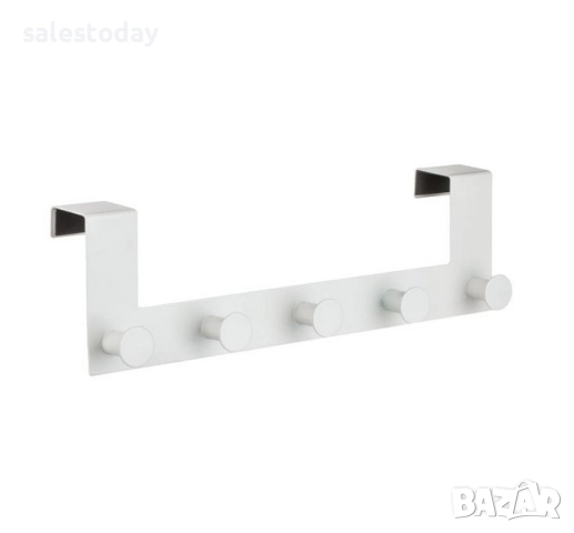 Закачалка за врата, бяла, 5 куки/ позиции