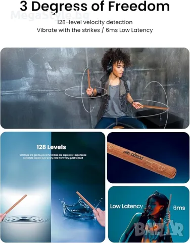 Комплект електронни барабани AeroBand PocketDrum2 MAX, снимка 3 - Ударни инструменти - 55933860