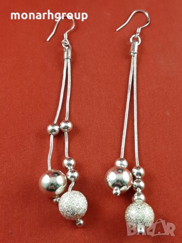 Комплект сребърна верижка+ обеци, снимка 6 - Колиета, медальони, синджири - 35628816