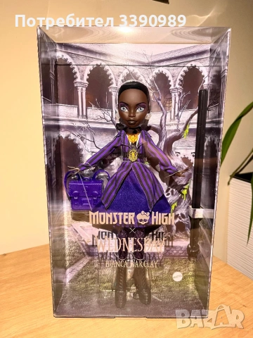 Колекционерска кукла Monster High x Wednesday Bianca Barclay, снимка 5 - Кукли - 53410310