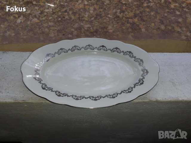 Порцеланово плато поднос Чехословакия порцелан, снимка 3 - Антикварни и старинни предмети - 53449168
