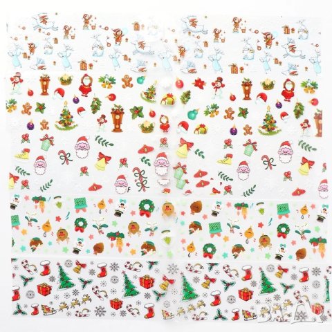 10 броя Комплект коледно фолио № 4, снимка 3 - Продукти за маникюр - 35124880