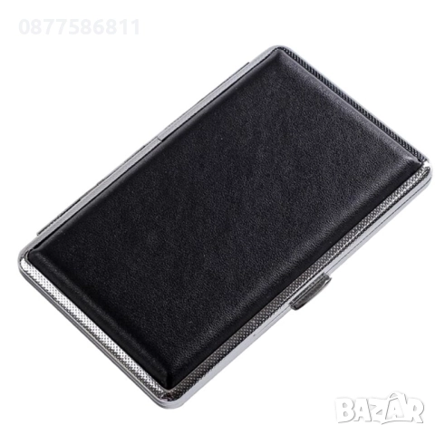 НОВА ЛУКСОЗНА КОЖЕНА ТАБАКЕРА. СТИЛНИ ЧЕРНИ ТАБАКЕРИ. TABAKERA. TABAKERI ZA CIGARI, снимка 10 - Табакери - 42739256