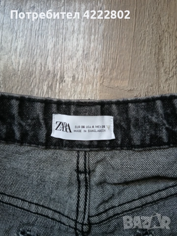 Дамски къси дънки Zara, снимка 3 - Дънки - 53840805