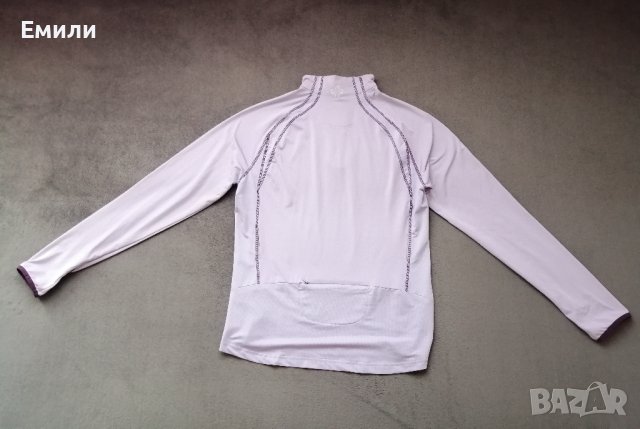 Active Touch лилава дамска спортна блуза с поло, цип, джоб отзад и дупки за палци р-р L, снимка 9 - Спортни екипи - 41518369