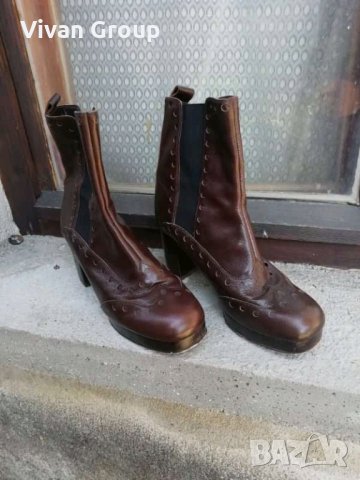 Дамски боти естествена кожа Clarks, снимка 2 - Дамски боти - 33915722
