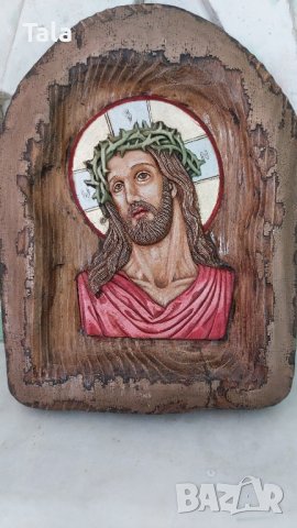Красива икона Христос, дърворезба, снимка 1 - Декорация за дома - 42106074