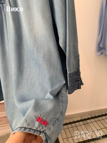 Дънкова блуза в размер L, снимка 4 - Блузи с дълъг ръкав и пуловери - 44175192